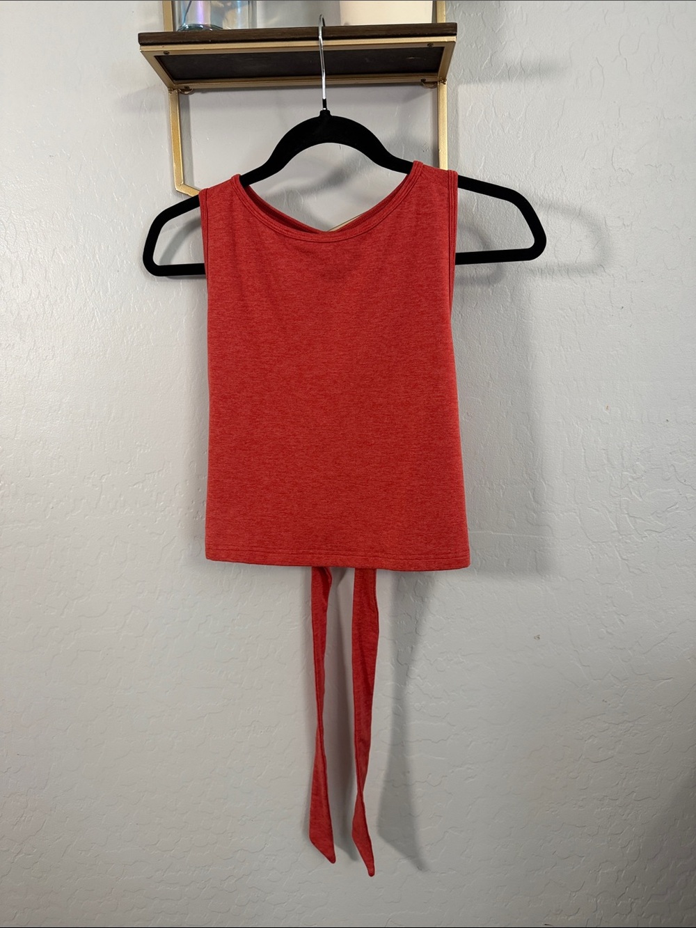 P'tula Red Tie-Back Crop Tank